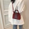 Trendy Street Style Pu Crossbody Bag For Women 2024 Vintage Shell Purse
