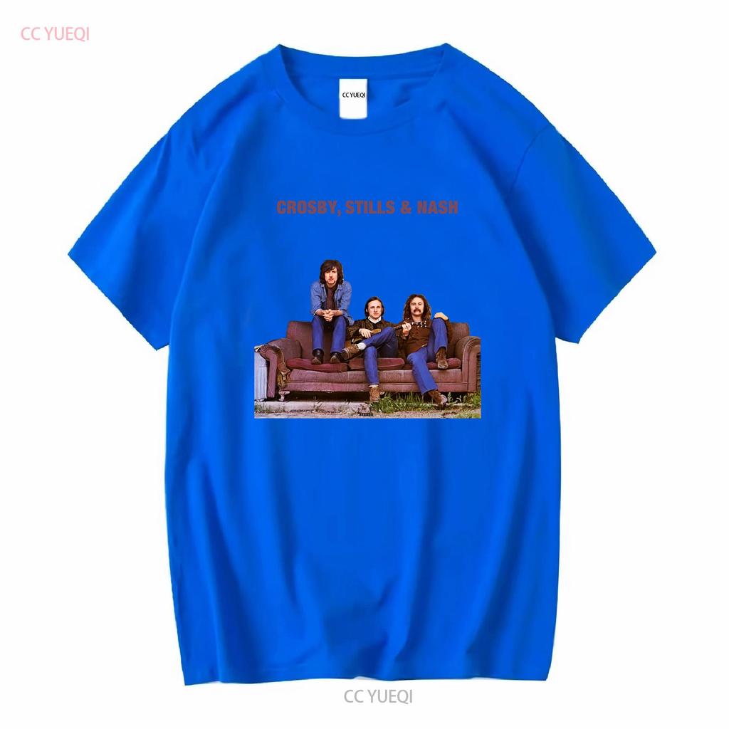 CROSBY STILLS AMP NASH T SHIRT SIZE S 5XL vintage Washed Soft Comfortable Stylish Top For Everyday Wear Casual Slightly