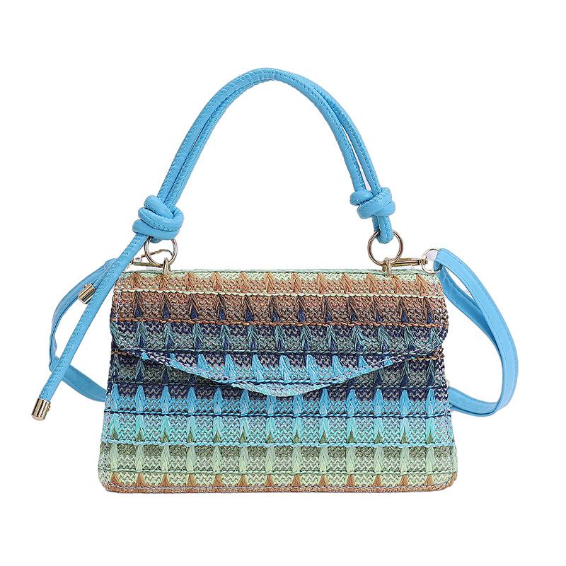 Fashionable woven style small square bag women fashion handbag simple 2025 summer new shoulder cross-body bag
