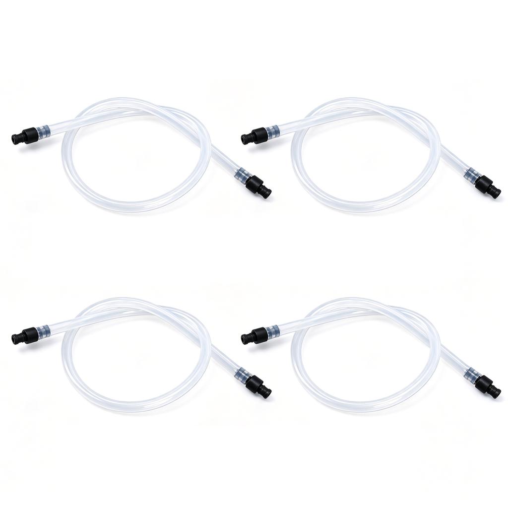 4pcs Silicone Milk Tube Hoses Replacement Pipe with 8pcs Connectors for Automatic Coffee Machine 4 X Transparent Hoses