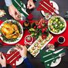 6/12Pcs Christmas Tree Cutlery Holder Bags Knife Folk Holder Pockets Felt Tableware Decoration Dinner Flatware Silverware Covers