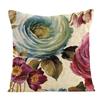 Retro Blumenmuster Kissenbezug mit kurzem Plüschdruck für Wohnzimmer Sofa Dekoration Kissenbezug Kissenbezüge