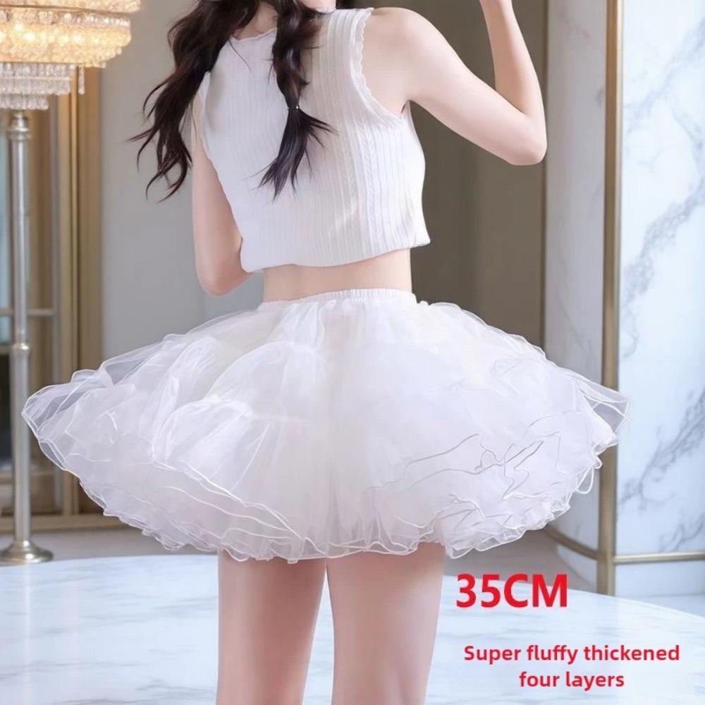 Mode Lolita Jupon Sans Cerceau Soucoupe Volante Robe de Bal Jupons Respirant Cosplay Jupe Crinoline Femmes Filles