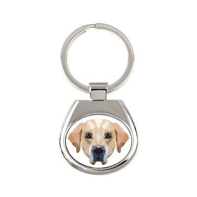 Labrador Retriever - Geometric Keychain with a Photo and the Inscription