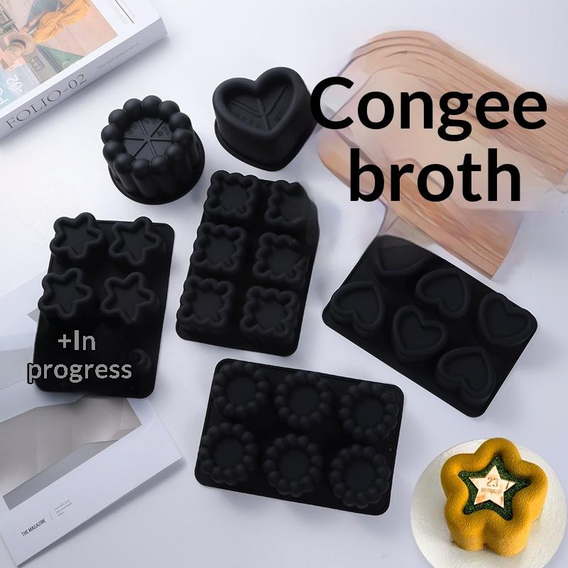 Herz Stern Quadrat Bento Kuchen Silikonform Schokoladenmousse Form Obstkuchen Dekorationen Wiederverwendbar Seife Kerze Gips Herstellungsform