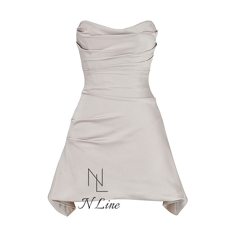 

Мода Прямой Майнинг Дом CB Ранняя Весна Новое Поступление Корсет Китовый Ус Топ-Труба Корсет Мини-платье Gray cream XS