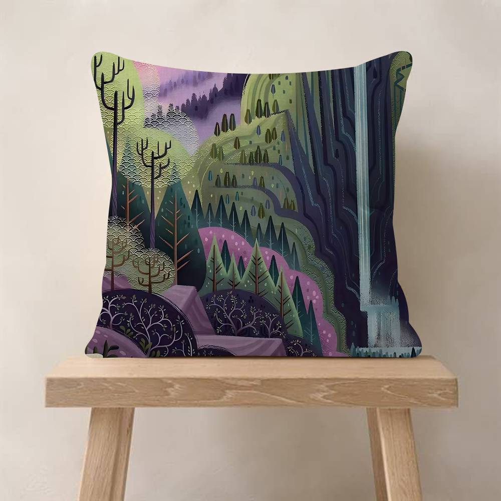 

Abstract Ring Art Retro Travel Pillow Cushion Cover Pillowcase Living Room Sofa Home Decor Customized 30x30 cm