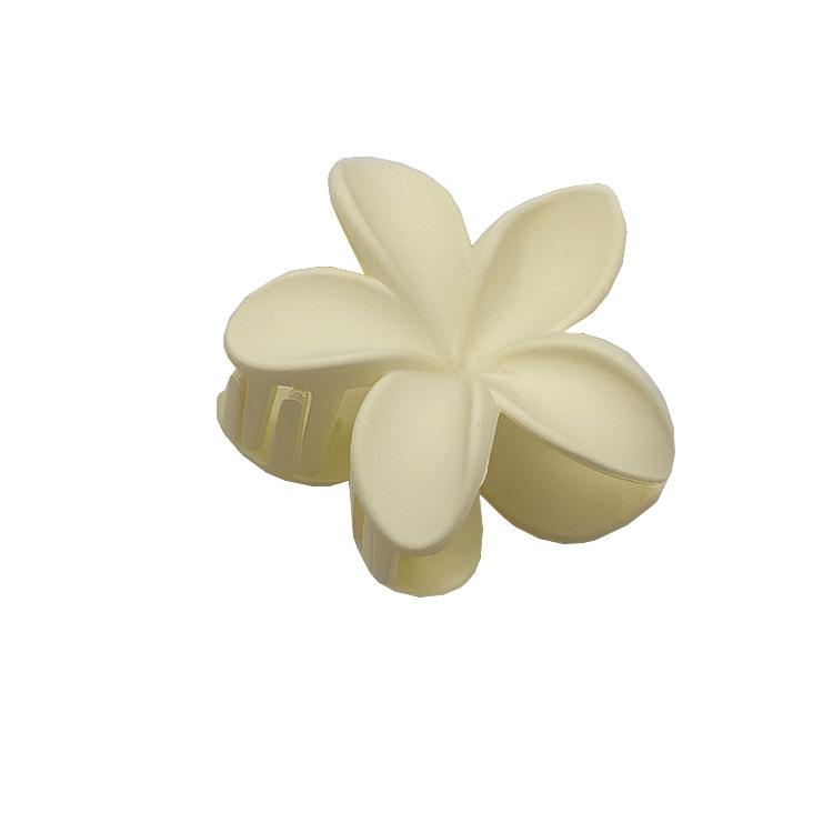 Matte Flower Hair Claw: Five-Petal Clip for Updo & Ponytail