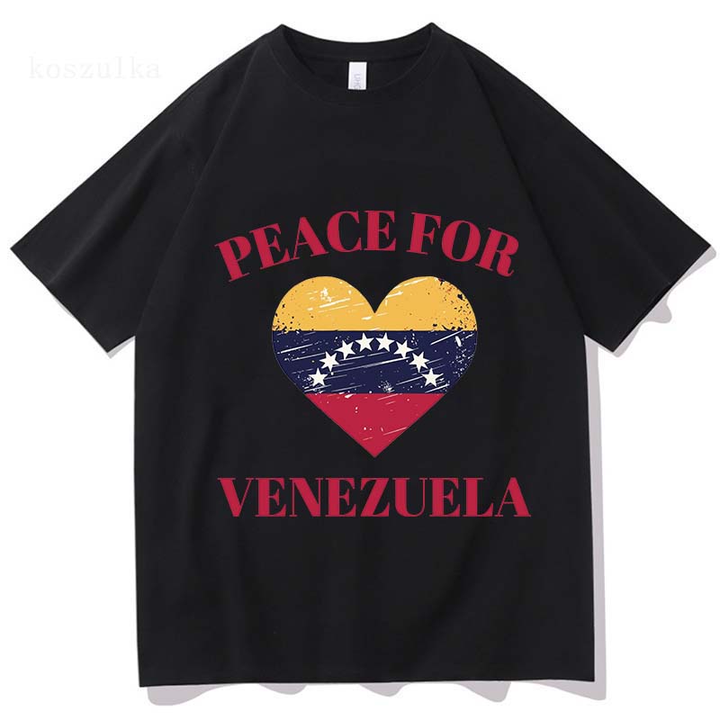 Freedom Venezuela Graphic T-shirt Cotton Short Sleeve Loose Male Tshirts Unisex Hip Hop Streetwear Casual Men Women T Shirt Top
