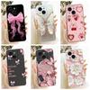 Daisy Bow Pattern Butterfly Flower Cherry Back Cover For iPhone 14 Pro Max Phone Case Soft Silicone Casing On iPhone14 14Plus