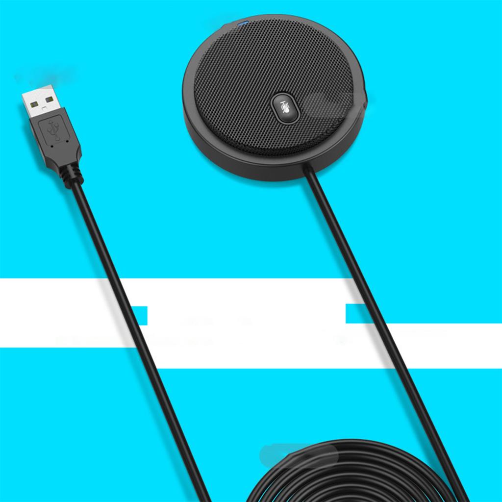 Driver-free omnidirectional microphone 360-degree pickup game voice microphone USB wired conference omnidirectional microphone
