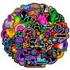 50 Neon Creative DIY Graffiti Stickers Waterproof Personal Decorative Luggage Colorful Cartoon Stickers