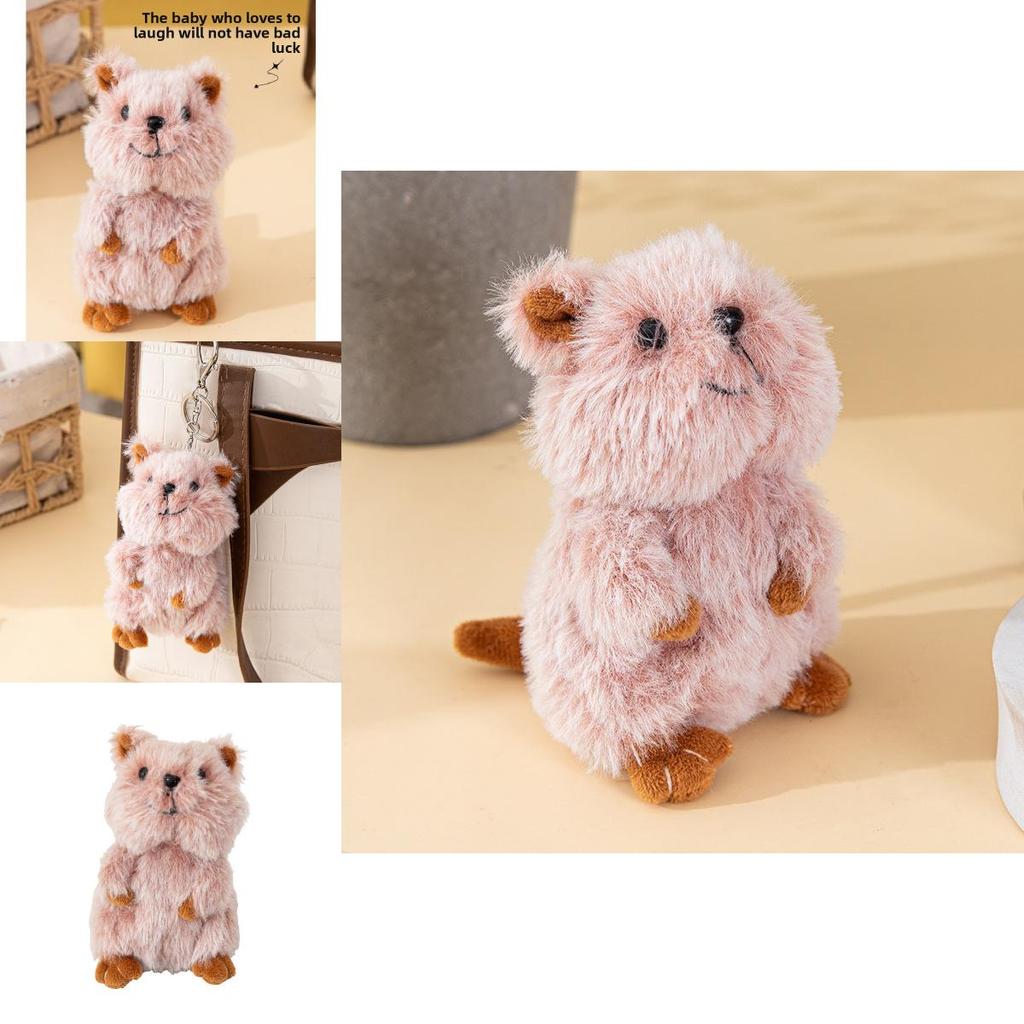 Quokka Plush Keychain With Soft Cotton Filling For Backpack Decor