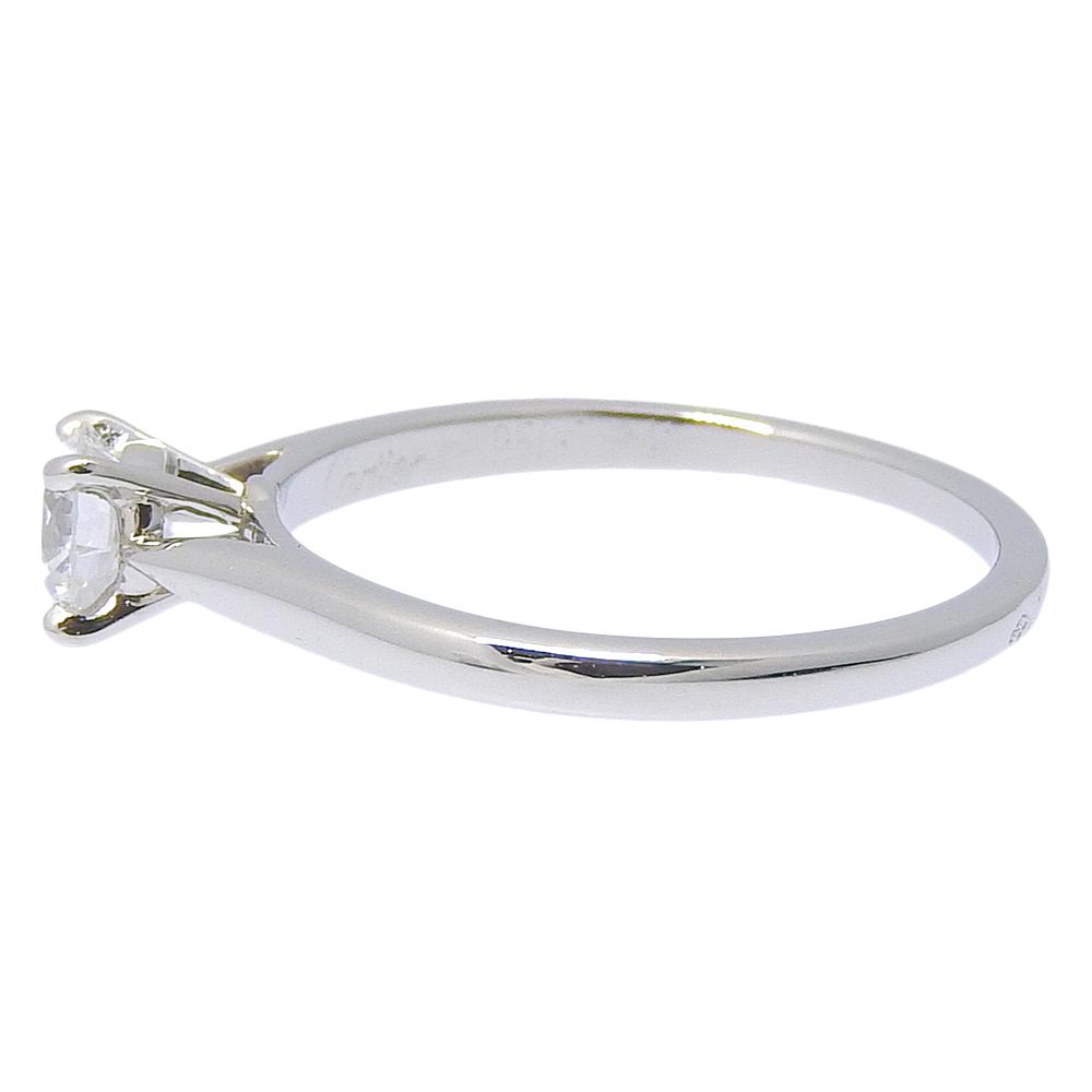 CARTIER Solitaire 1895 Ring Pt950Platinum/diamond #4.1(US Size) 2.1g Women Used