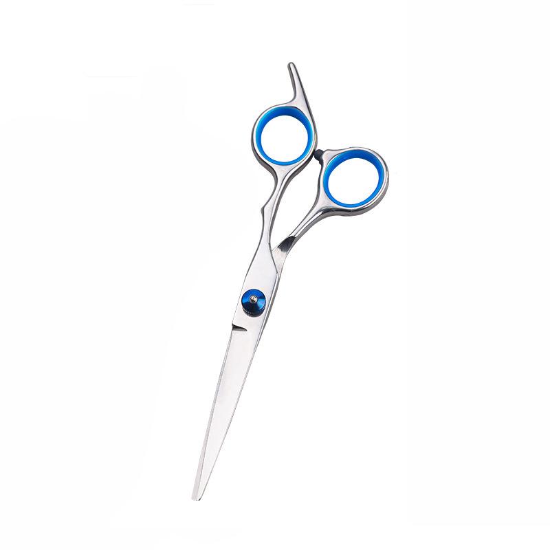 6-Inch White Hairdressing Scissors Set: Flat & Tooth Scissors for Adults and Kids