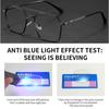 Blue Ray Blocking Anti-Blue Light Glasses Ultralight Metal Square Eyeglasses Eye Protection Computer Goggles Men Women