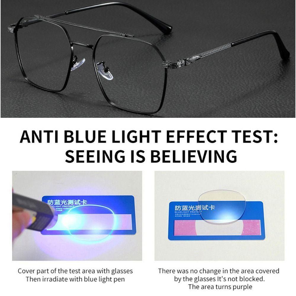 Comfortable Blue Ray Blocking Anti-Blue Light Glasses Eye Protection Ultralight Computer Goggles Metal Frame Eyewear Office