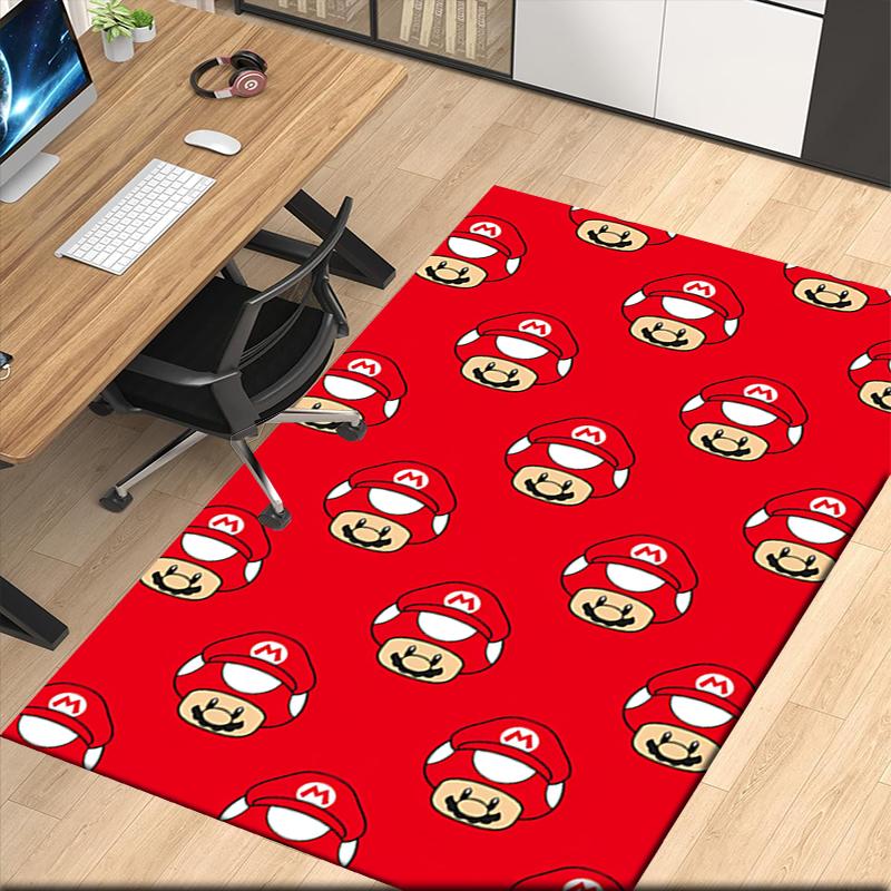 Mario Printed Carpetrugfor Office Chair Living Room Bedroom Kitchen Room Decor Gifts