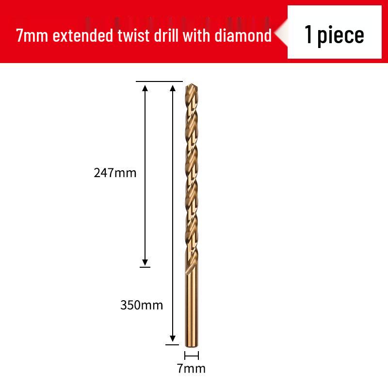 Cobalt Extra-Long High-Strength Alloy Twist Drill Bit for Stainless Steel and Woodworking