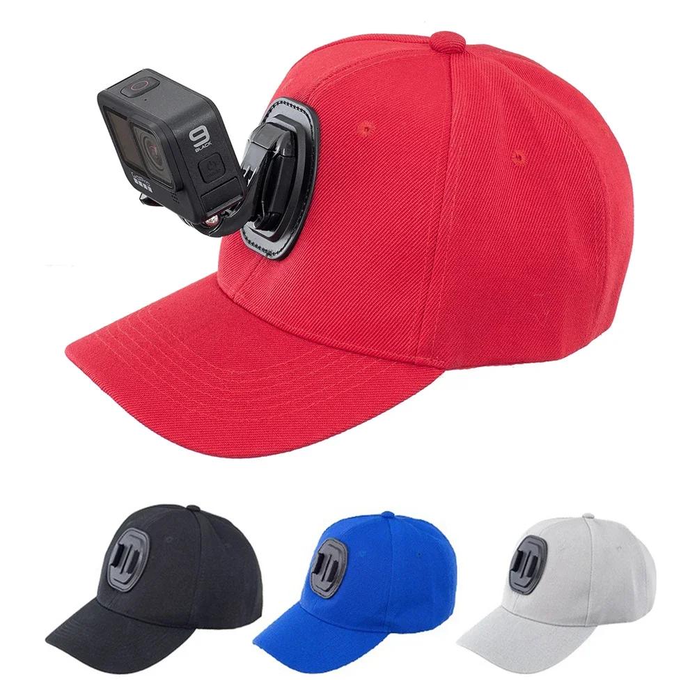 Baseball Cap with Action Camera Bracket Mounting Bracket for Gopro Hero 12 11 10 9 8 7 6 5 4 3 Insta360 X3 X2 Eken SJCAM DJI