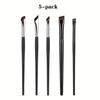 5 Delicate Sickle Shaped Eyeliner Brushes, Bevel Eyeliner Brushes and Eyebrow Brushes