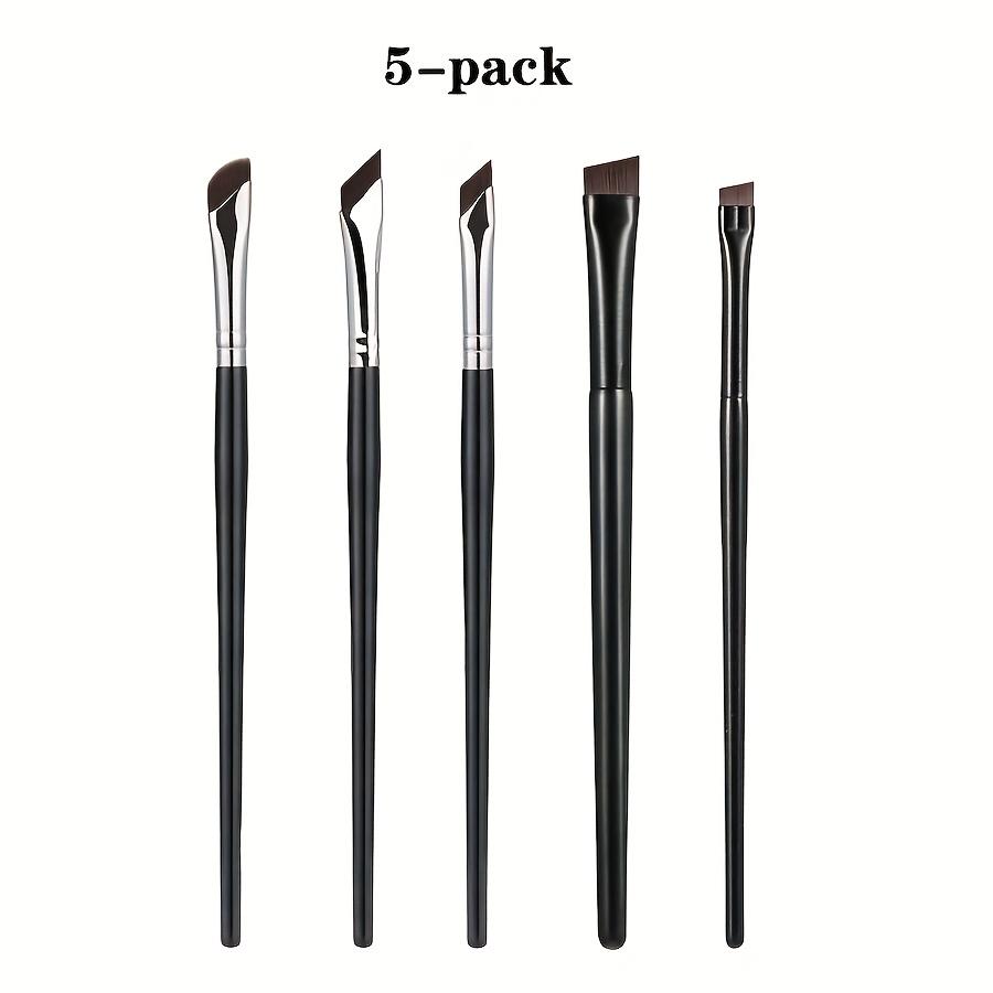 

5 delicate sickle shaped eyeliner brushes, bevel eyeliner brushes and eyebrow brushes чёрный
