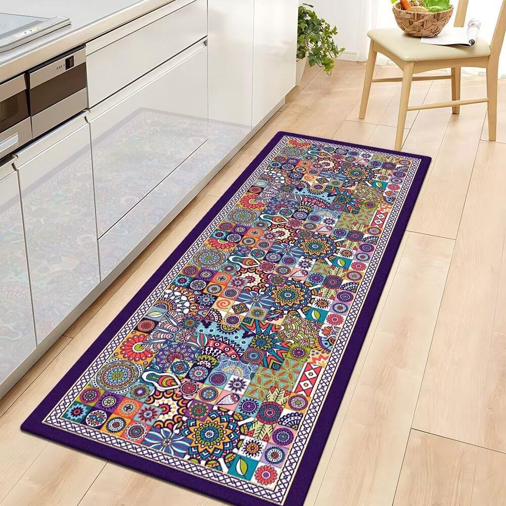 Tapis de sol de cuisine, tapis de porte d'entrée, tapis de porte d'entrée, tapis long de dessin animé, tapis d'entrée, tapis absorbant pour la maison