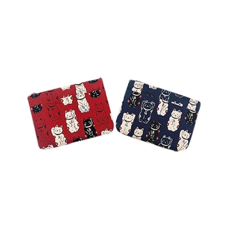 

Lucky Cat Card Pouch (2 colors) Red