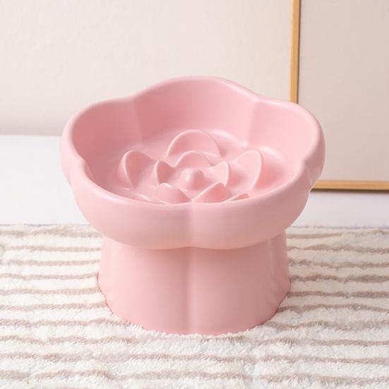 Ceramic Slow Feeder Pet Bowl Dogs Cats Anti-Choking Slow Eating Food Bowl Elevated