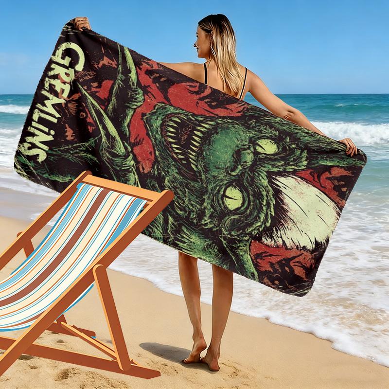 Gremlins: Chaos Unleashed beach towel beach Portable for travel seaside swim Absorbent bath towel Outdoor picnic beach mat printing