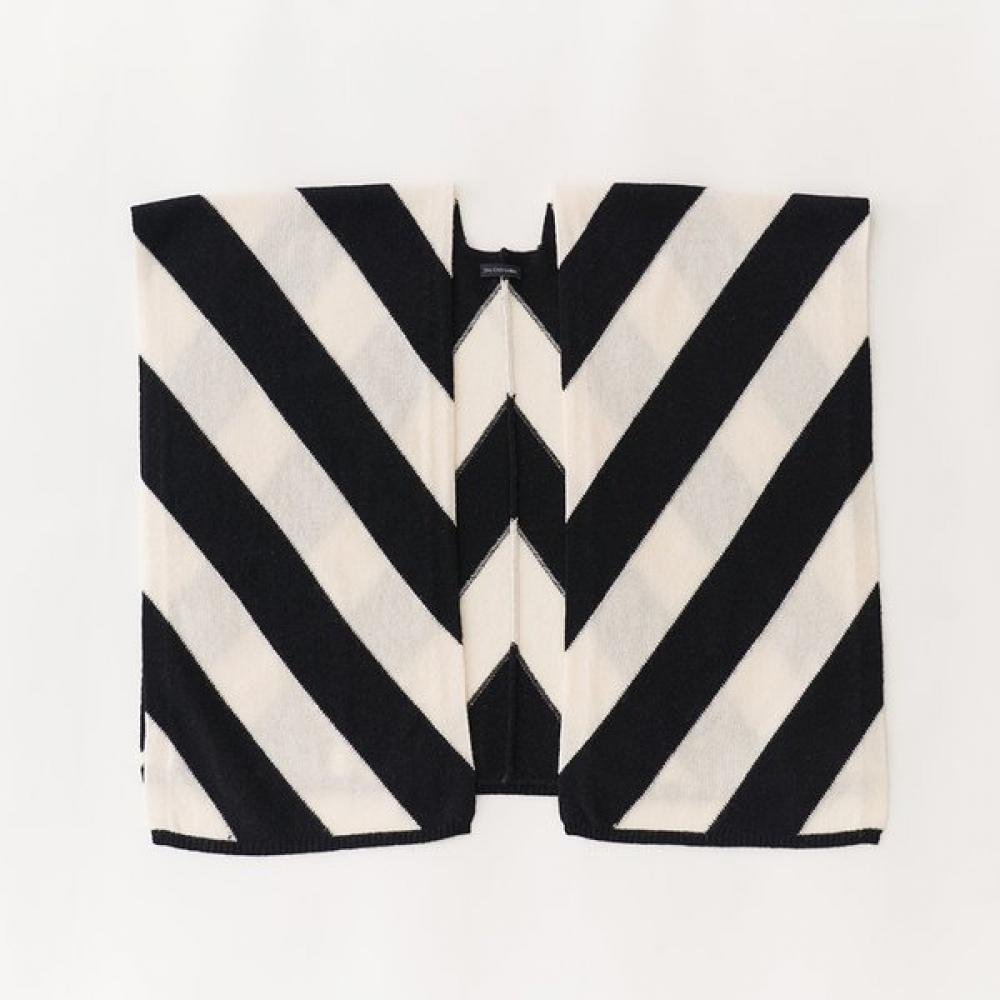 Dal Cashmere Shawl Cape Black White