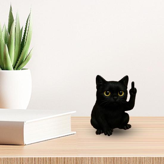 Middle Finger Animal Ornament Synthetic Resin Statue Realistic Design Sculpture Funny Humorous Home