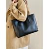Classic Black Handbags for Women French Texture Soft PU One Shoulder Bags Casual Large Capacity Tote Bag 2026 New Trend