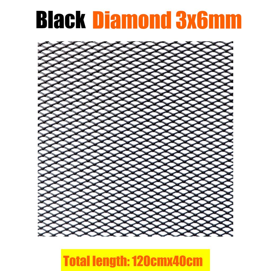 120cm x 40cm Aluminium Racing Car Truck Bumper Grille Grill Mesh Net Vent Black Silver Tuning Universal