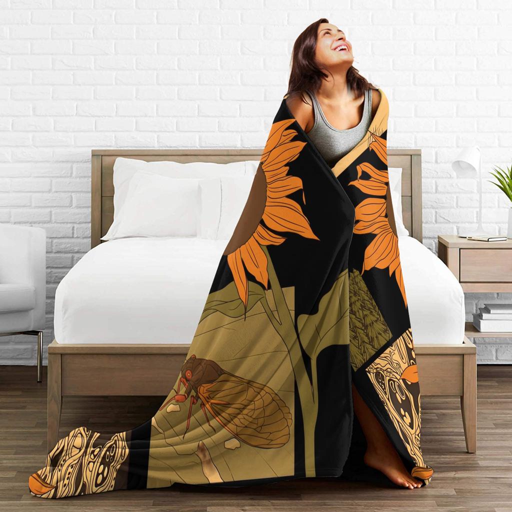 Super Soft The Summer Hikaru Died Manga Throw Blanket Premium Flannel Fleece Lightweight Bed Blanket Fuzzy Plush Bedspread