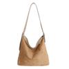 2025 Winter New Korean Version Light Luxury Simple Tote Bag Women's Retro Suede Shoulder Bag Texture Casual Armpit Bag