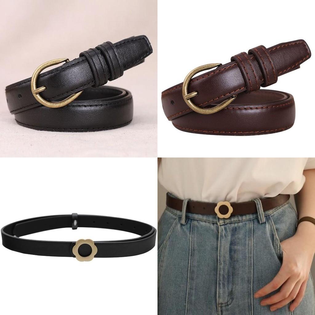 Girls Denim Modern Trousers With Timeless Vintage Charm And Adjustable Belt