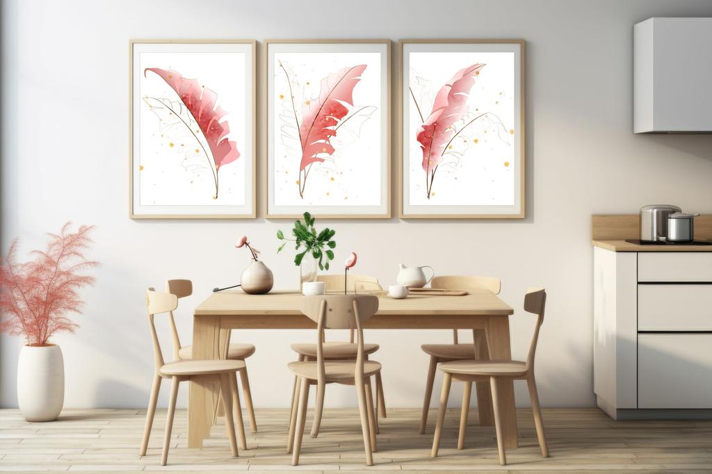 Boho Feathers Poster Set PLN031