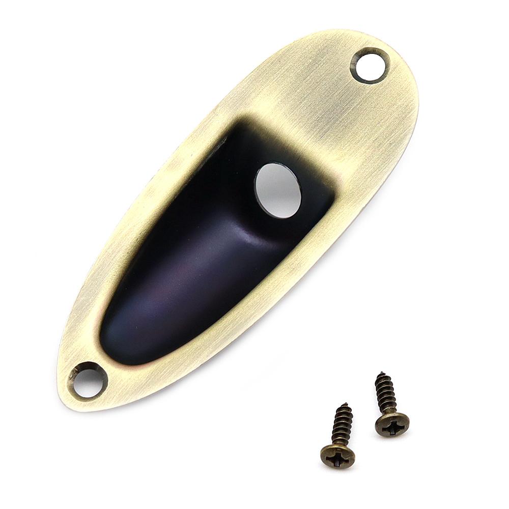 1pcs Boat-Shaped Guitar Jack Cover Plate Guitar Bass Jack Cover Jack Plate for ST SQ Electric Guitar 5 Coloer