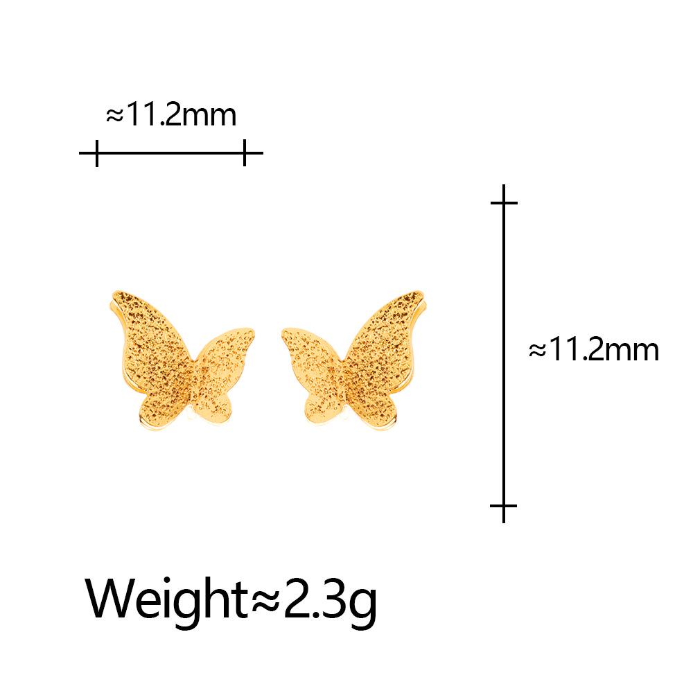 Geometric Butterfly Stud Earrings - Elegant High-End Design for Women