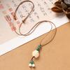 Ivory Fruit Safety Buckle Necklace Long Bodhi Sweater Chain Niche Retro Literary Women's Accessories