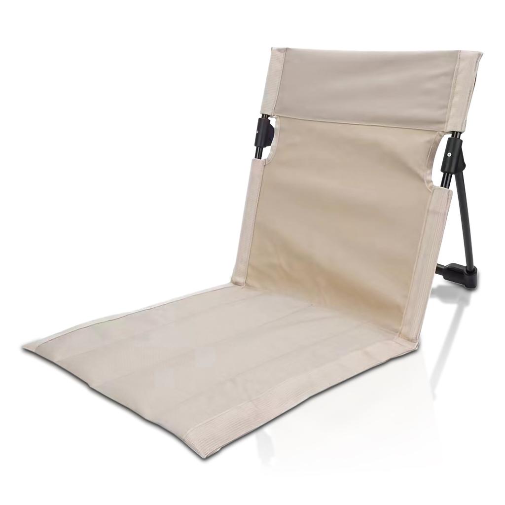 Składany fotel plażowy ogrodowy z funkcją rozkładania przenośny składany fotel mata podłogowa krzesło ogrodowe kemping aluminiowa rama fotel zewnętrzny poduszka na plecy