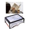 Glass Hands-Free Large Rectangular Desktop Reading Magnifying Glass with 4 LED