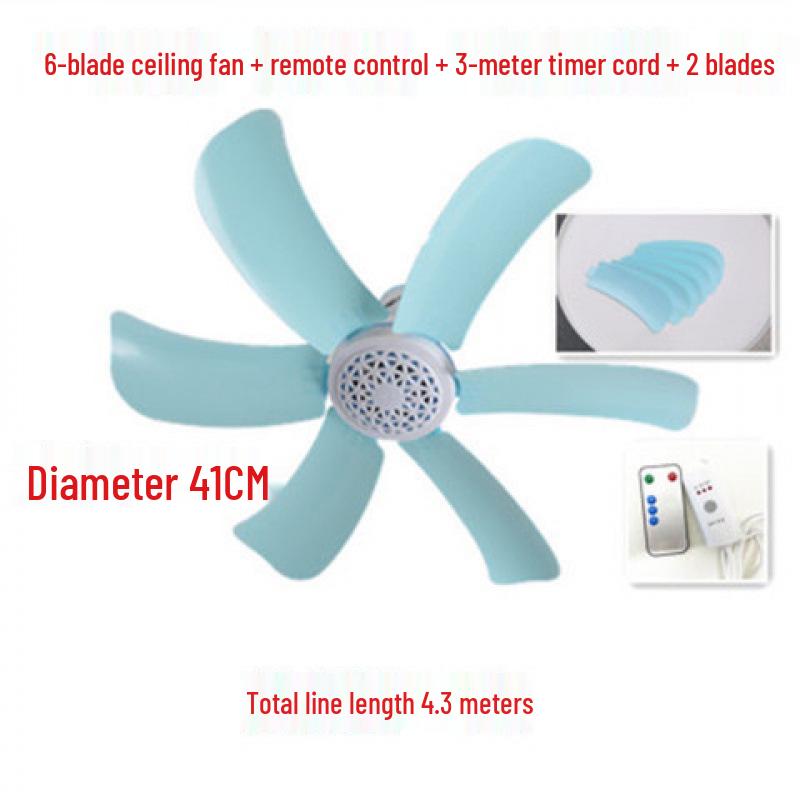 Compact Silent Ceiling Fan for Dorms and Bedrooms