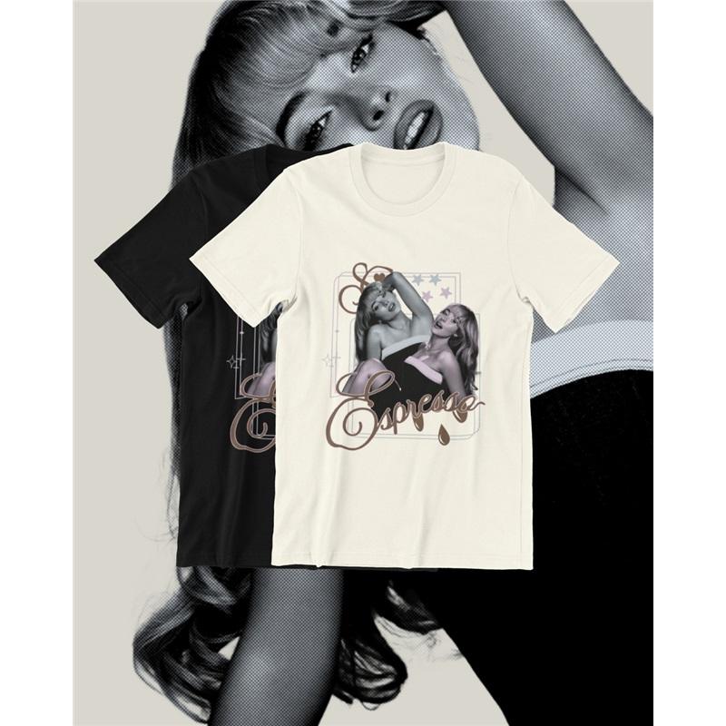 Sabrina Carpenter Print T-Shirt Unisex Men Women Vintage Oversized Tee Cotton Streetwear Loose Short Sleeve Female Male Clothing