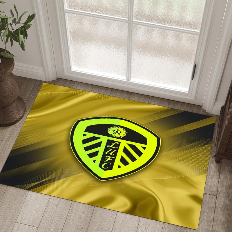 Leeds United Design Crystal Velvet Carpet Cozy Non?Slip Printed Rug For Bedroom Living Room Entrance