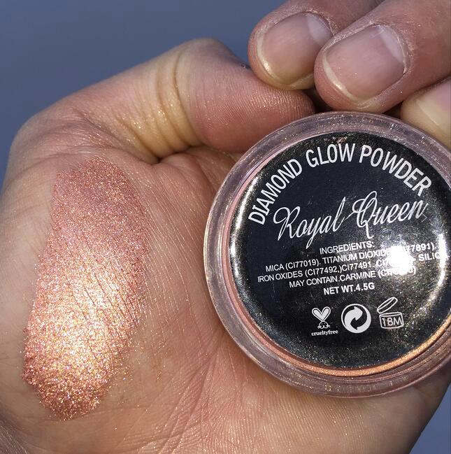 20 Color Highlighters Diamond Glow Powder Makeup Bronzer High Pigment Contour Face Dust Loose Powder for Brown Skin La Peach