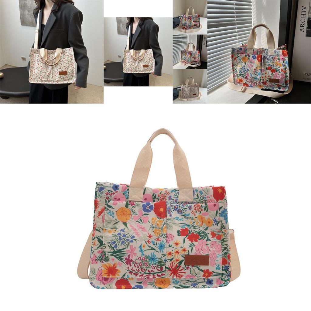 Chic Small Floral Print Shoulder Tote Bag Perfect For Daily Casual Use Modern And Stylish