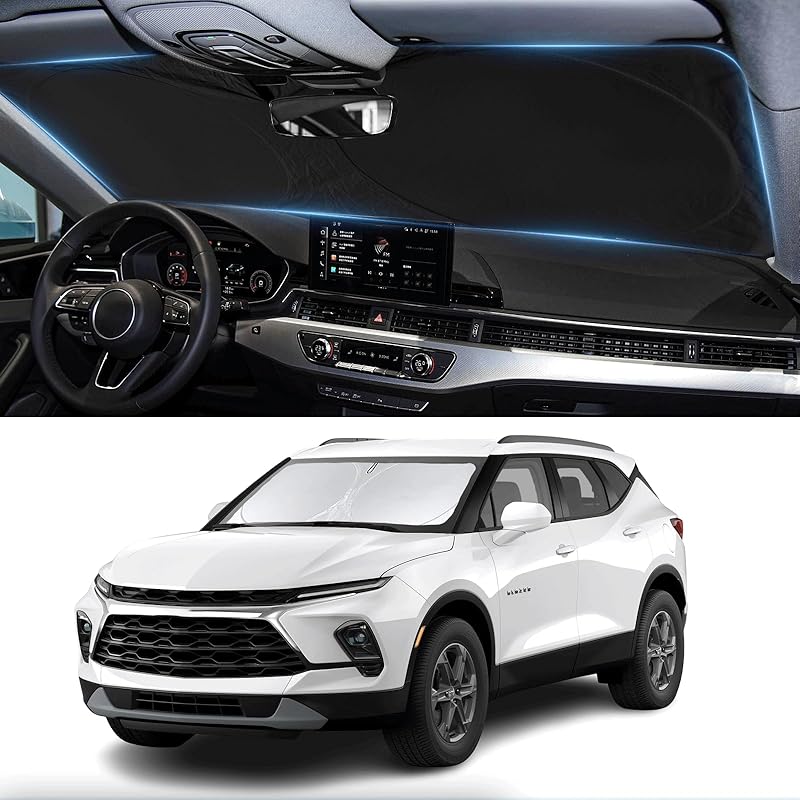 Sunshade For Ram Sun Shade Fit 2010-2025 2026 Dodge RAM 2500 3500 Truck Accessories Windshield Cover For Ram 2500/3500/4500/5500 Sun Visor Fits 2Dr