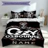 3pcs Custom Name Rock Ozzy Osbourne Bedding Set,Includes 1 Duvet Cover and 2 Pillowcases,All-season Bedroom Decor